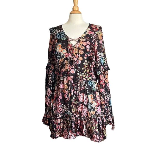 Ted Baker Hendria Mini Dress Bohemian Floral Girly Summer Flowy Fun ST5 - Picture 3 of 15
